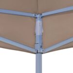 vidaXL Strecha na párty stan 4x3 m, sivohnedá 270 g/m² – Obrázok 5