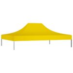 vidaXL Strecha na párty stan 4x3 m, žltá 270 g/m² – Obrázok 2