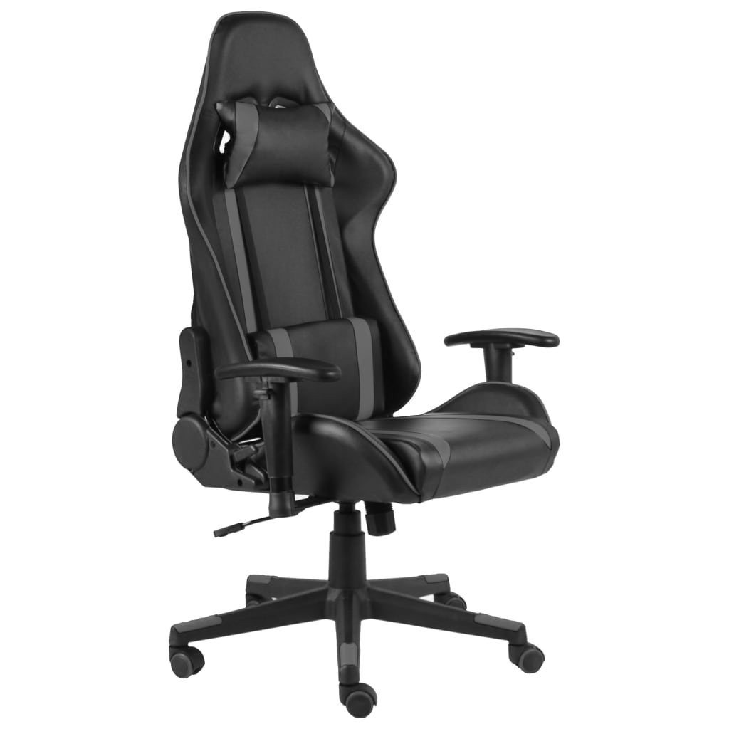 VXL8720286193273_a_en_hd_1.jpg vidaXL Otočná herná stolička sivá PVC – Obrázok 1
