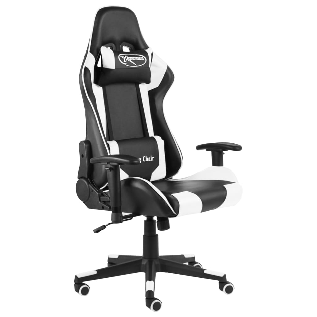 VXL8720286193396_a_en_hd_1.jpg vidaXL Otočná herná stolička biela PVC – Obrázok 1