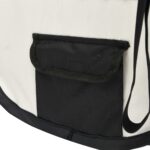 vidaXL Skladacia ohrádka pre psa s prenosnou taškou čierna 110x110x58 cm – Obrázok 6