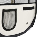 vidaXL Skladacia ohrádka pre psa s prenosnou taškou čierna 110x110x58 cm – Obrázok 7