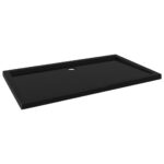 vidaXL Obdĺžniková sprchová vanička z ABS čierna 70x120 cm – Obrázok 2