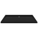 vidaXL Obdĺžniková sprchová vanička z ABS čierna 70x120 cm – Obrázok 3