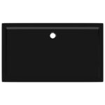 vidaXL Obdĺžniková sprchová vanička z ABS čierna 70x120 cm – Obrázok 5
