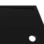 vidaXL Obdĺžniková sprchová vanička z ABS čierna 70x120 cm – Obrázok 6
