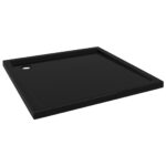 vidaXL Štvorcová sprchová vanička z ABS čierna 80x80 cm – Obrázok 2
