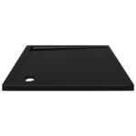 vidaXL Štvorcová sprchová vanička z ABS čierna 80x80 cm – Obrázok 3
