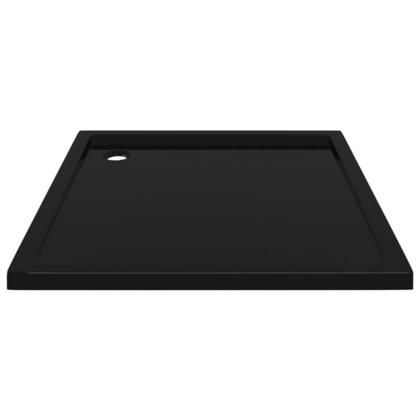 vidaXL Štvorcová sprchová vanička z ABS čierna 80x80 cm – Obrázok 4