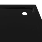 vidaXL Štvorcová sprchová vanička z ABS čierna 80x80 cm – Obrázok 6