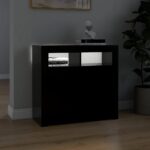 vidaXL Komoda s LED svetlami čierna 80x35x75 cm – Obrázok 5