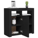 vidaXL Komoda s LED svetlami čierna 80x35x75 cm – Obrázok 6