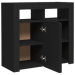 vidaXL Komoda s LED svetlami čierna 80x35x75 cm – Obrázok 8