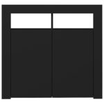 vidaXL Komoda s LED svetlami čierna 80x35x75 cm – Obrázok 9