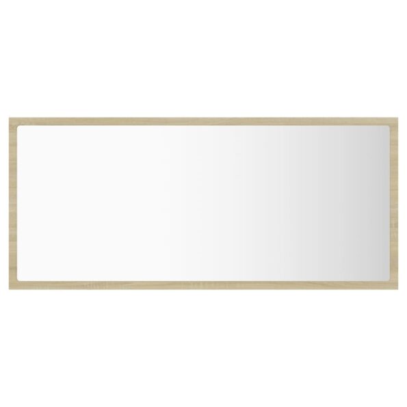 vidaXL LED kúpeľňové zrkadlo dubu sonoma 90x8,5x37 cm, akryl – Obrázok 6