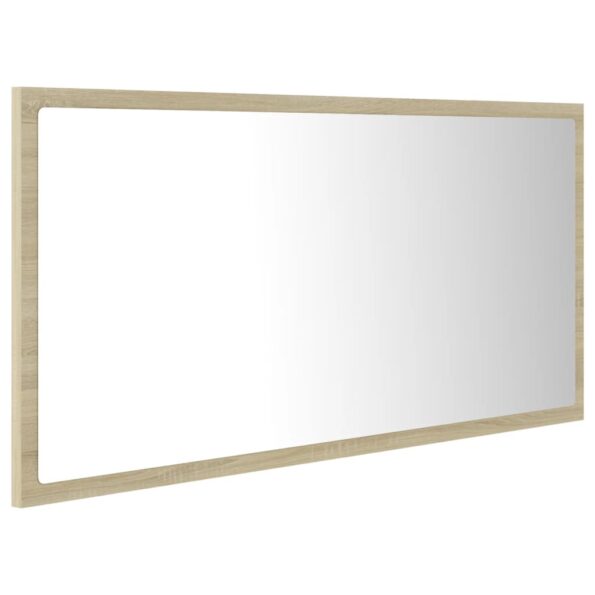 vidaXL LED kúpeľňové zrkadlo dubu sonoma 90x8,5x37 cm, akryl – Obrázok 7