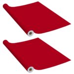 vidaXL Samolepiace tapety na nábytok 2 ks, červené 500x90 cm, PVC – Obrázok 2