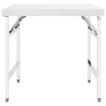 vidaXL Kuchynský pracovný stôl 85x60x80 cm nehrdzavejúca oceľ – Obrázok 2