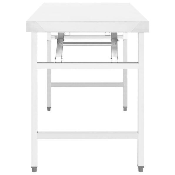 vidaXL Kuchynský pracovný stôl 85x60x80 cm nehrdzavejúca oceľ – Obrázok 3