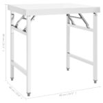 vidaXL Kuchynský pracovný stôl 85x60x80 cm nehrdzavejúca oceľ – Obrázok 7