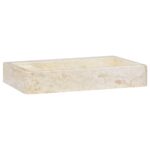 vidaXL Umývadlo krémové 58x39x10 cm mramor – Obrázok 2