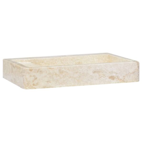 vidaXL Umývadlo krémové 58x39x10 cm mramor – Obrázok 2