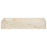 vidaXL Umývadlo krémové 58x39x10 cm mramor – Obrázok 3