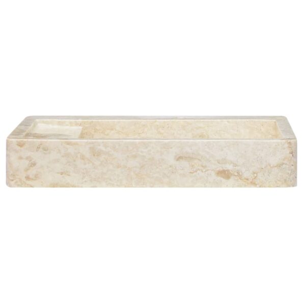 vidaXL Umývadlo krémové 58x39x10 cm mramor – Obrázok 3