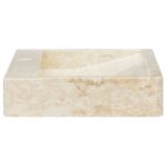 vidaXL Umývadlo krémové 58x39x10 cm mramor – Obrázok 4