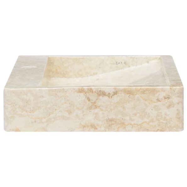 vidaXL Umývadlo krémové 58x39x10 cm mramor – Obrázok 4