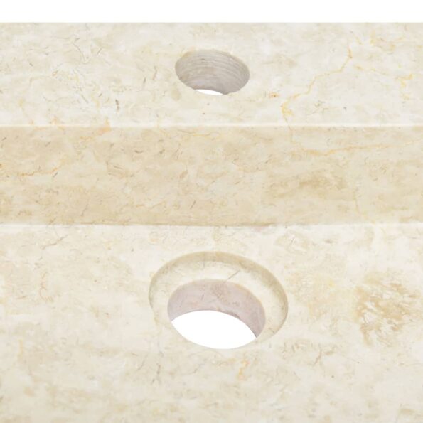 vidaXL Umývadlo krémové 58x39x10 cm mramor – Obrázok 6