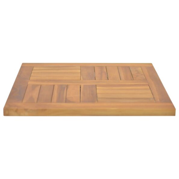 vidaXL Štvorcová stolová doska 50x50x2,5 cm teakový masív – Obrázok 4