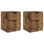 vidaXL Nočné stolíky 2 ks, tmavý dub 40x40x50 cm, kompozitné drevo – Obrázok 2