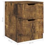 vidaXL Nočné stolíky 2 ks, tmavý dub 40x40x50 cm, kompozitné drevo – Obrázok 7