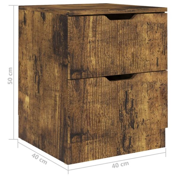 vidaXL Nočné stolíky 2 ks, tmavý dub 40x40x50 cm, kompozitné drevo – Obrázok 7