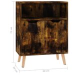 vidaXL Komoda, tmavý dub 60x30x72 cm, kompozitné drevo – Obrázok 8