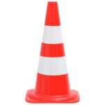vidaXL Reflexné dopravné kužele 4 ks červeno-biele 50 cm – Obrázok 3