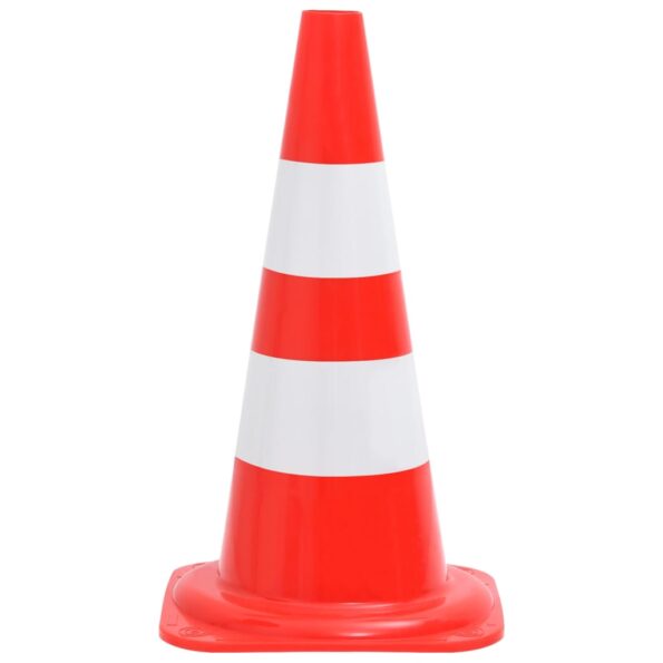 vidaXL Reflexné dopravné kužele 4 ks červeno-biele 50 cm – Obrázok 3