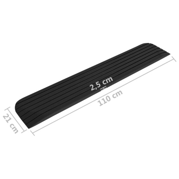 vidaXL Prahová rampa 110x21x2,5 cm guma – Obrázok 8