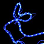vidaXL Vianočná vonkajšia dekorácia so sobmi a saňami 576 LED diód – Obrázok 6
