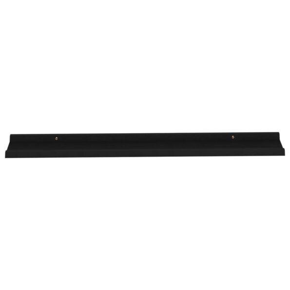 vidaXL Nástenné police 2 ks, čierne 100x9x3 cm – Obrázok 6