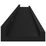 vidaXL Nástenné police 2 ks, čierne 100x9x3 cm – Obrázok 7