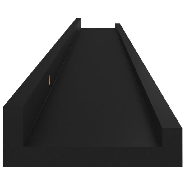 vidaXL Nástenné police 2 ks, čierne 100x9x3 cm – Obrázok 7
