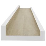 vidaXL Nástenné police 2 ks, biele a dub sonoma 60x9x3 cm – Obrázok 6