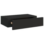 vidaXL Zásuvkové police nástenné 2 ks čierne 40x23,5x10 cm MDF – Obrázok 7