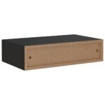 vidaXL Zásuvkové police nástenné 2 ks čierne 40x23,5x10 cm MDF – Obrázok 8