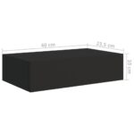 vidaXL Zásuvkové police nástenné 2 ks čierne 40x23,5x10 cm MDF – Obrázok 10