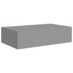 vidaXL Zásuvkové police nástenné 2 ks sivé 40x23,5x10 cm MDF – Obrázok 4