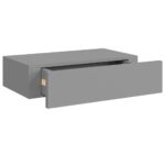 vidaXL Zásuvkové police nástenné 2 ks sivé 40x23,5x10 cm MDF – Obrázok 7