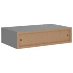vidaXL Zásuvkové police nástenné 2 ks sivé 40x23,5x10 cm MDF – Obrázok 8